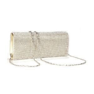 GOLD SPARKLY RHINESTONES CLUTCH PURSE HANDBAG SEXY